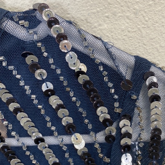 Maya Deluxe maternity dress sequins formal‎ navy blue - Picture 6 of 10